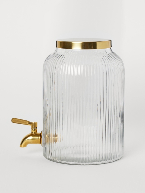 

H&M Transparent & Gold-Toned Dispenser with Tap