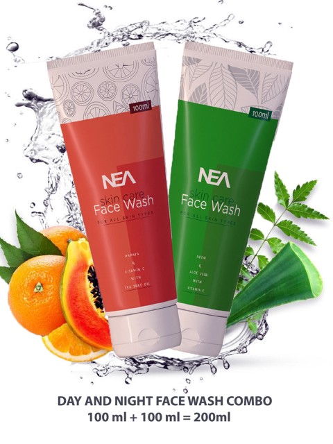 

NEA Set Of 2 Green Morning & Evening Face Wash
