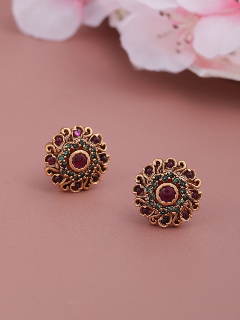 

Shoshaa Maroon women Contemporary Studs Earrings