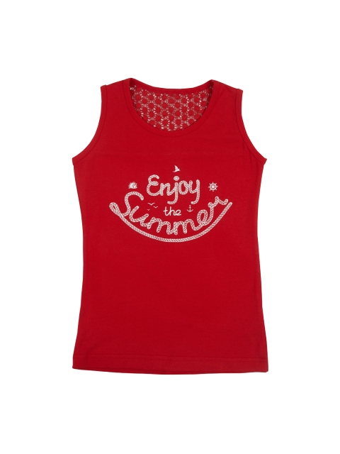 

Palm Tree Girls Red Printed Tank Top