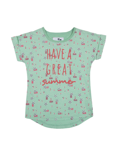 

Palm Tree Girls Green Printed Top