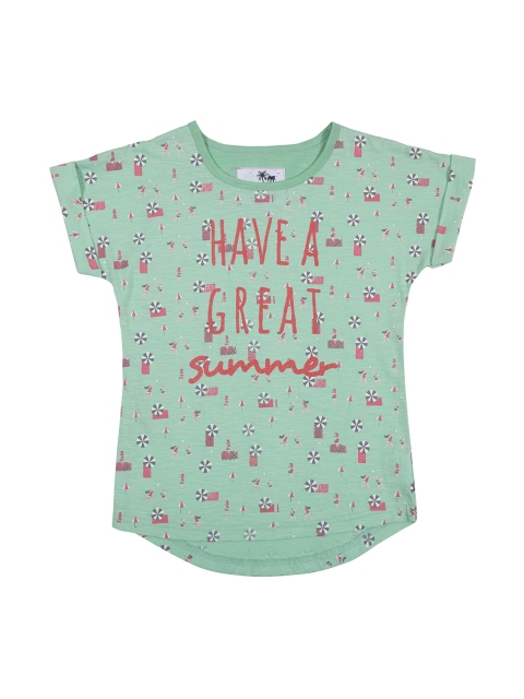 

Palm Tree Girls Green Printed Top