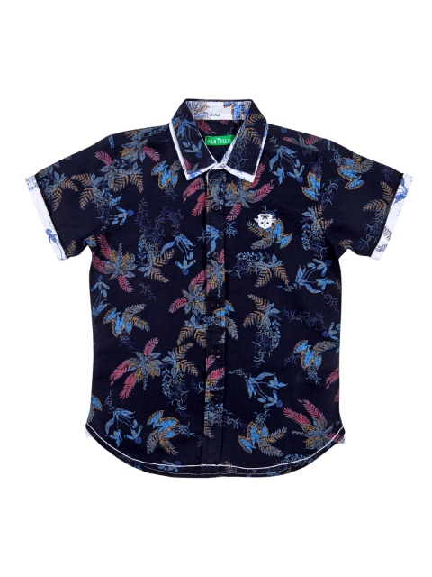 

Palm Tree Boys Blue Standard Regular Fit Printed Casual Shirt