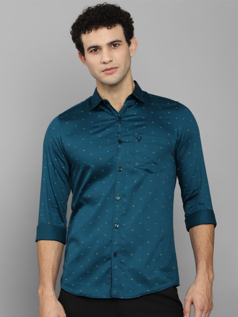 

Allen Solly Men Blue Printed Slim Fit Casual Shirt