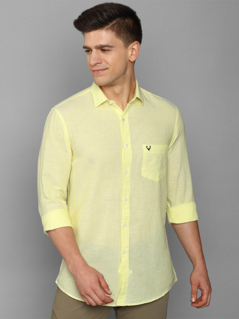 

Allen Solly Men Yellow Slim Fit Casual Shirt