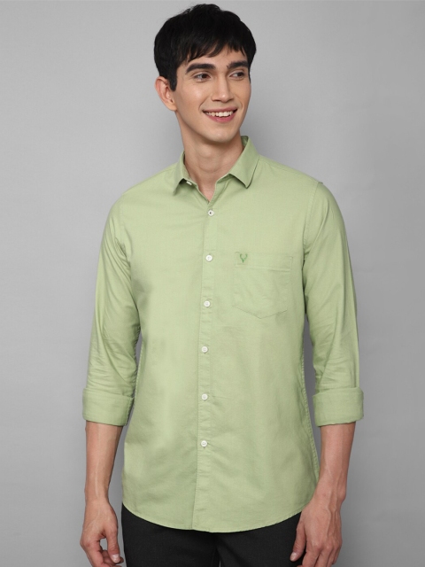 

Allen Solly Men Green Cotton Slim Fit Casual Shirt