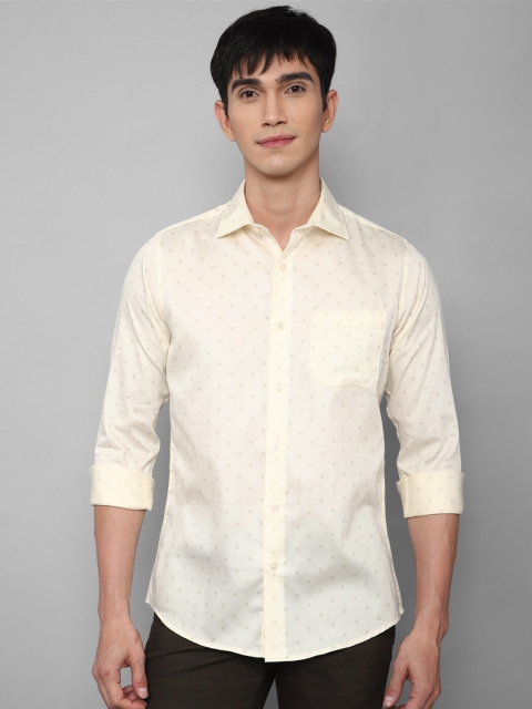 

Allen Solly Men Beige Slim Fit Printed Cotton Casual Shirt