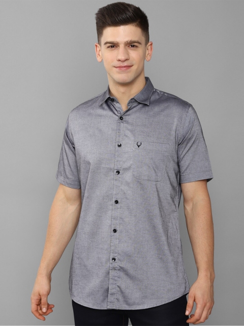 

Allen Solly Men Grey Slim Fit Cotton Casual Shirt