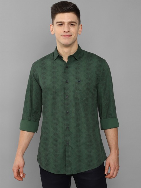 

Allen Solly Men Green Slim Fit Printed Casual Shirt