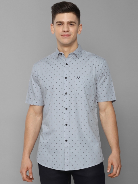 

Allen Solly Men Grey Slim Fit Printed Casual Shirt