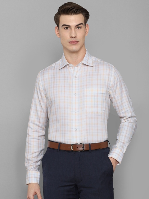 

Louis Philippe Men White Tartan Checks Checked Formal Shirt