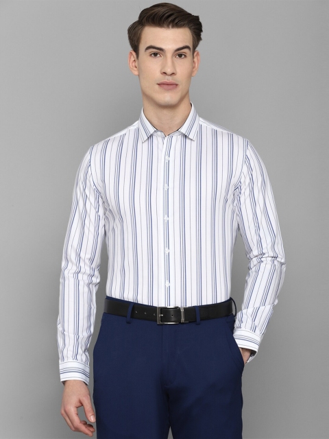 

Louis Philippe Men White Striped Formal Pure Cotton Shirt