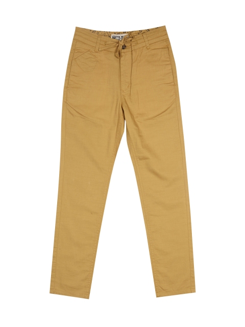 

Palm Tree Boys Brown Regular Fit Solid Chinos