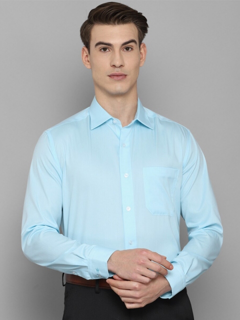 

Louis Philippe Men Blue Cotton Formal Shirt