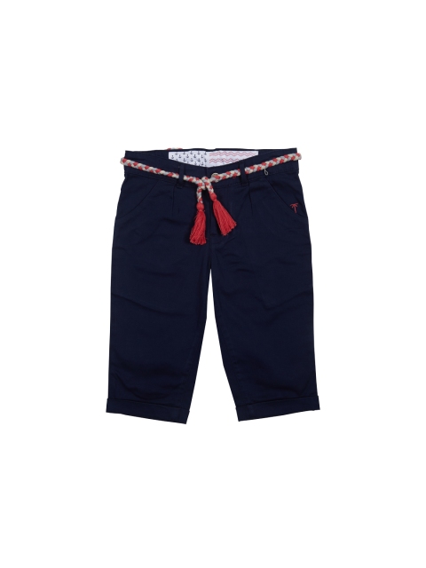 

Palm Tree Girls Blue Regular Fit Solid Trousers