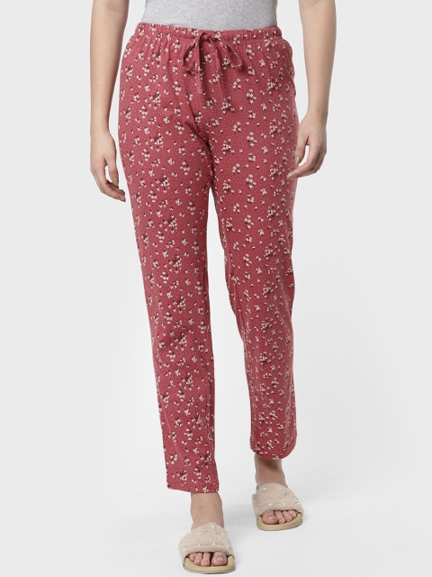 

R&B Women Pink Printed Cotton Lounge Pants