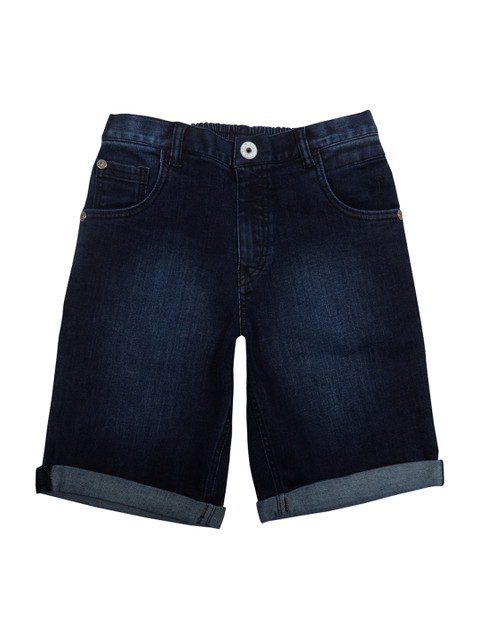 

Palm Tree Boys Blue Solid Denim Shorts