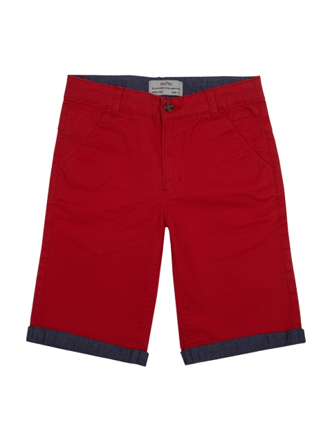 

Palm Tree Boys Red Solid Regular Fit Chino Shorts