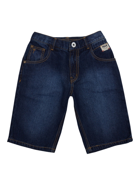 

Palm Tree Boys Blue Washed Regular Fit Denim Shorts
