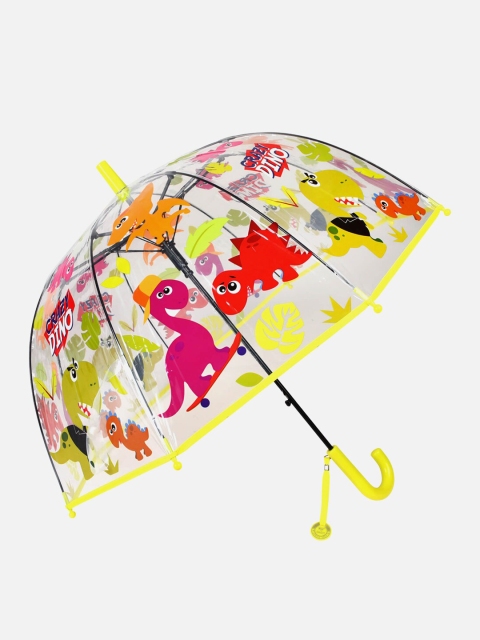 

Little Surprise Box LLP Kids Multicoloured Crazy Dino Theme Umbrella, Yellow