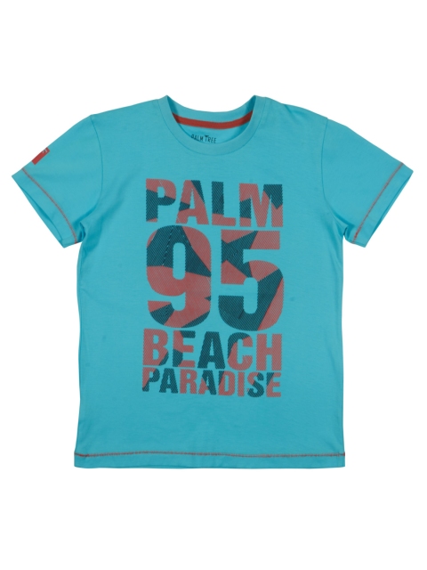 

Palm Tree Boys Blue Printed Round Neck T-shirt