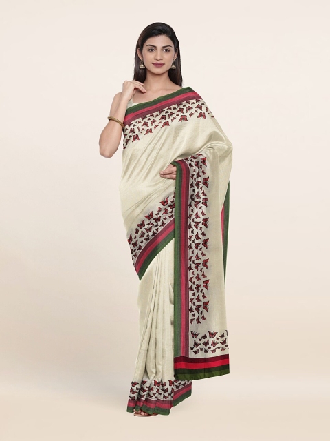 

Pothys Off White & Red Pure Cotton Saree