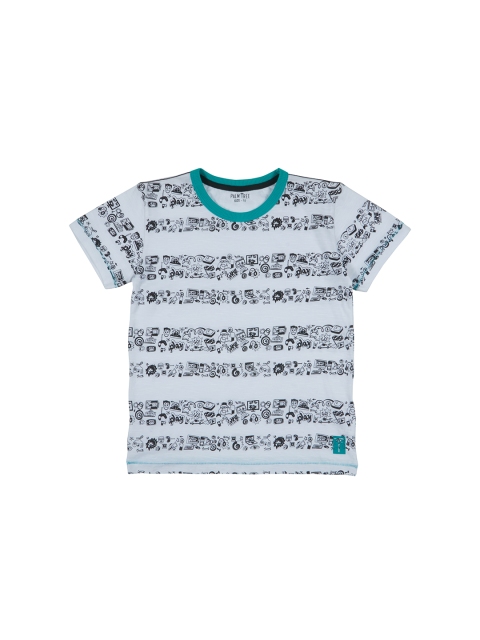 

Palm Tree Boys Grey Printed T-shirt