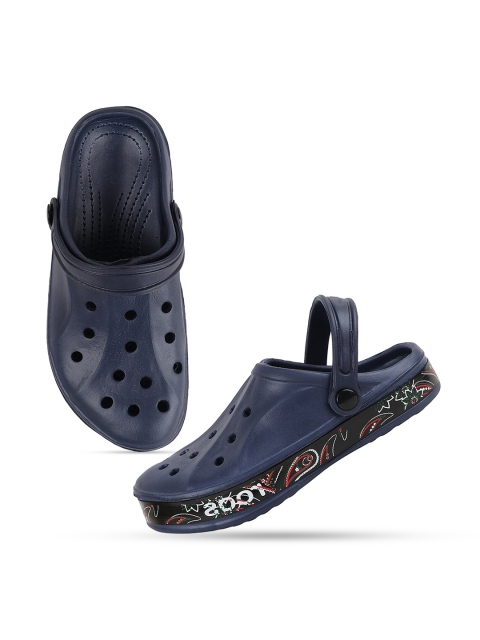 

Try Me Men Navy Blue & Black Clogs