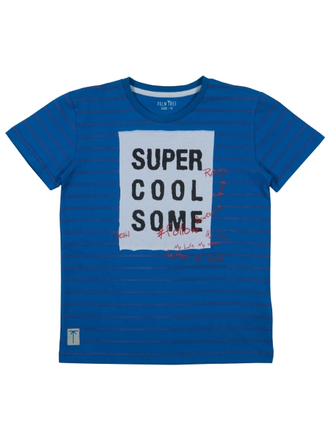 

Palm Tree Boys Blue Printed Round Neck T-shirt
