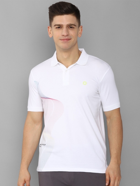 

Allen Solly Men White Solid Cotton Polo Collar T-shirt