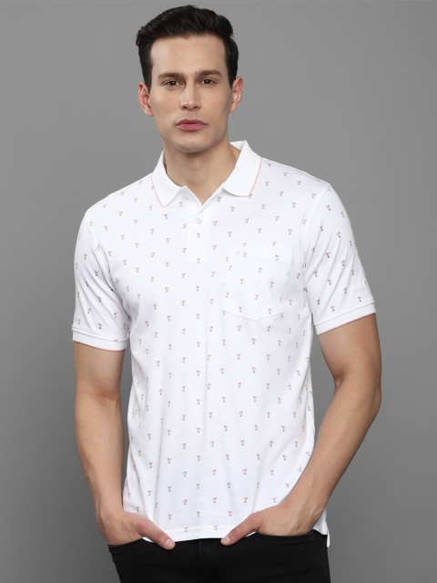 

Louis Philippe Men White Printed Polo Collar T-shirt