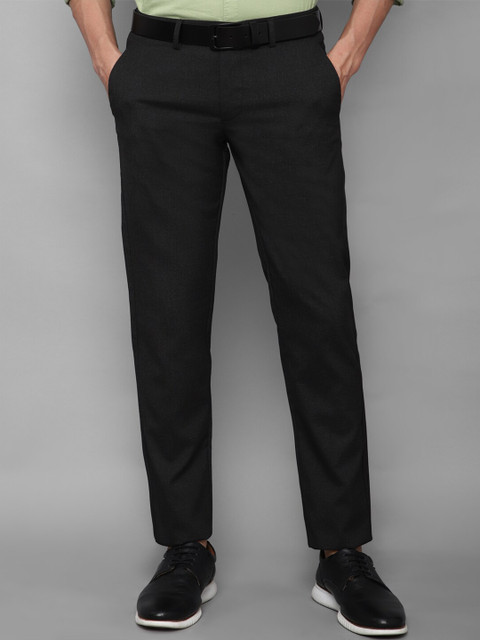 

Allen Solly Men Grey Textured Slim Fit Trousers