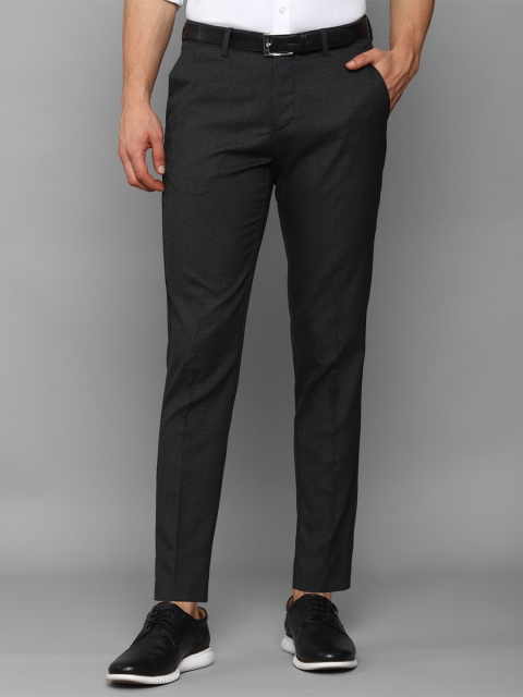 

Allen Solly Men Black Textured Slim Fit Trousers