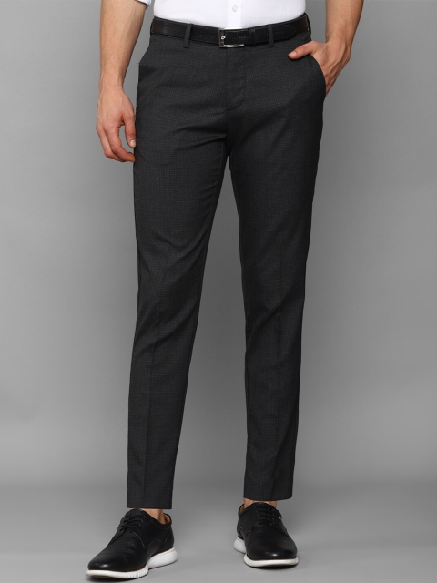 

Allen Solly Men Black Textured Slim Fit Trousers