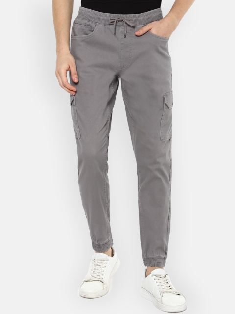 

Louis Philippe Jeans Men Grey Joggers Trousers