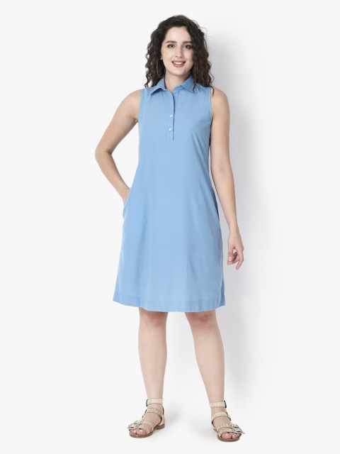 

Again fashions Blue A-Line Dress