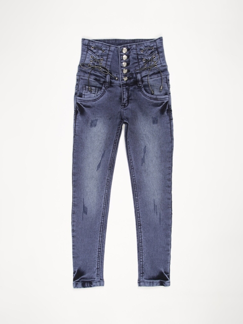 

V2 Value & Variety Girls Blue Heavy Fade Jeans