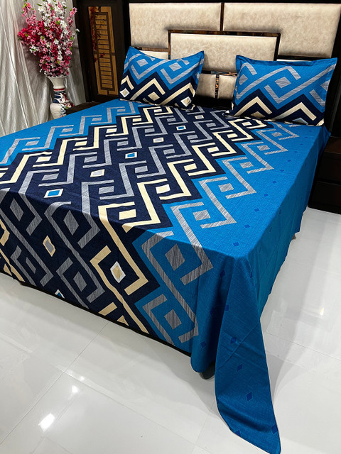 

Pure Decor Unisex Blue Bedsheets