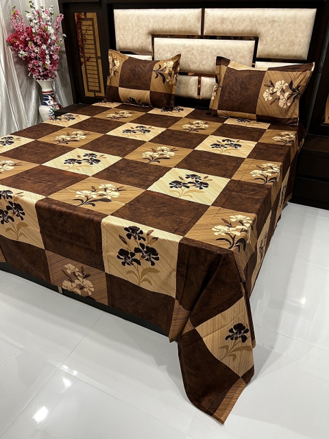 

Pure Decor Unisex Brown Bedsheets