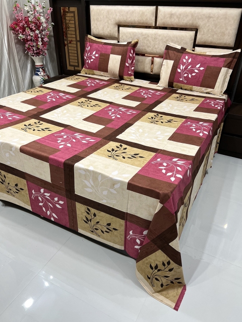 

Pure Decor Unisex Multi Bedsheets, Pink
