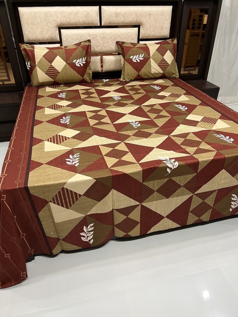 

Pure Decor Unisex Multi Bedsheets, Maroon