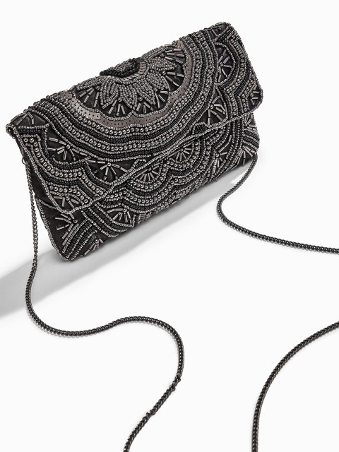 

The Label Life Women Black Beaded Clutches