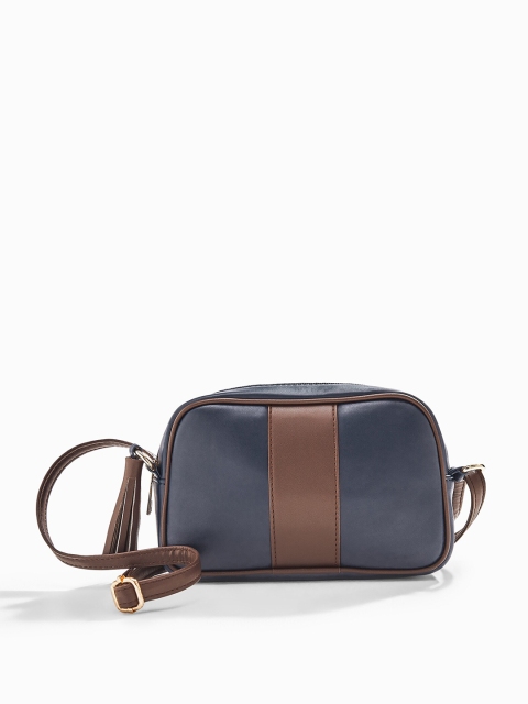 

The Label Life Multicoloured Leather Structured Sling Bag with Tasselled, Multi