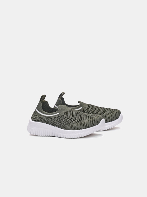 

R&B Boys Olive Green Slip-On Sneakers