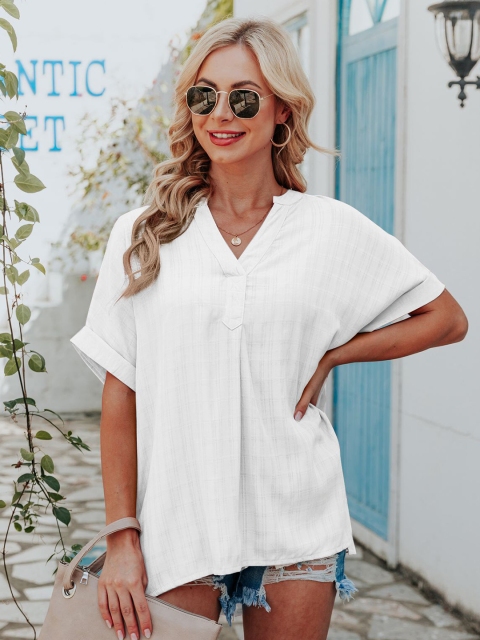 

La Aimee Classic White Solid Top