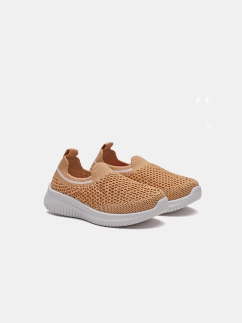 

R&B Girls Beige Woven Design Slip-On Sneakers