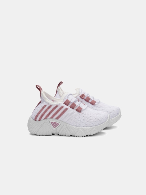 

R&B Girls White Striped Trekking Shoes