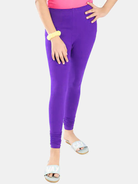 

FRENCH KLEIDER Girls Pack of 2 Blue & Purple Cotton Tights