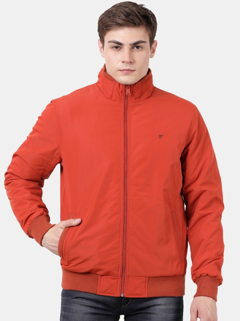 

t-base Men Orange Windcheater Bomber Jacket