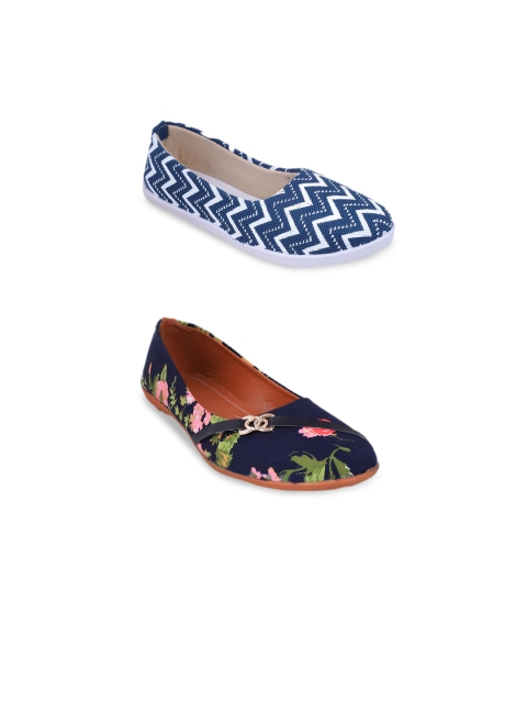 

FABBMATE Women Multicoloured Printed Flats, Multi